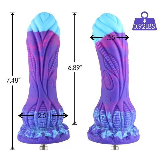 Фалоімітатор для секс-машин Hismith 7.48″ Silicone Dildo HSA140 Monster Series, система KlicLok Sex Aura | Зображення 1