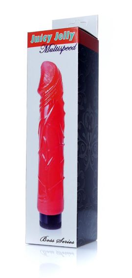 Вібратор Boss Series - Juicy Jelly Multispeed Red, (довжина 22 см, діаметр 4 см) BS6700075 Sex Aura | Зображення 6