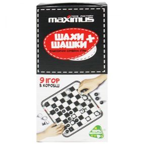 Набір "Шашки та шахи" 5476 Maximus, 9 ігор в коробці (4820065654767)