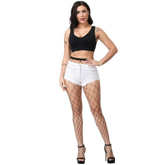 Колготки у велику сітку Babydoll 42 Чорний 8006-2 | Зображення 5