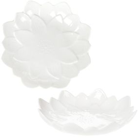 Набір 4 порцелянових блюда "White City Астра" Ø20см, біла порцеляна