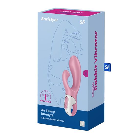 Вібратор-кролик Satisfyer Air Pump Bunny 2, надувається | Зображення 4
