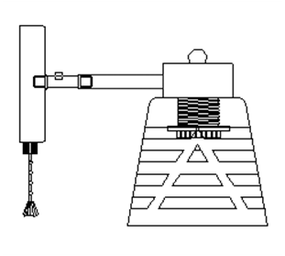 Бра LK-737W/1 E27 BK+FG