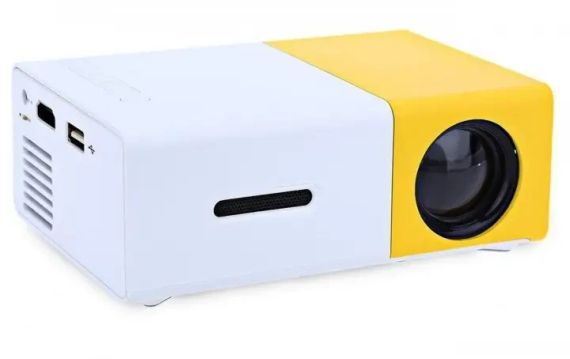 Мультимедійний портативний проєктор UKC YG-300 з динаміком White/Yellow | Зображення 3