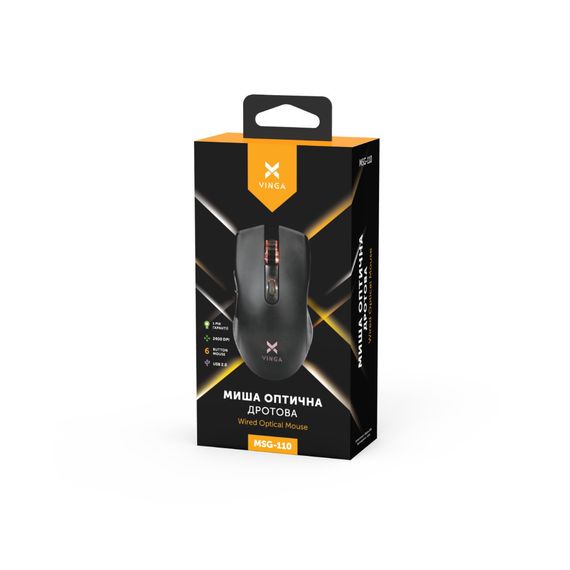 Мишка Vinga MSG-110 Black | Зображення 2