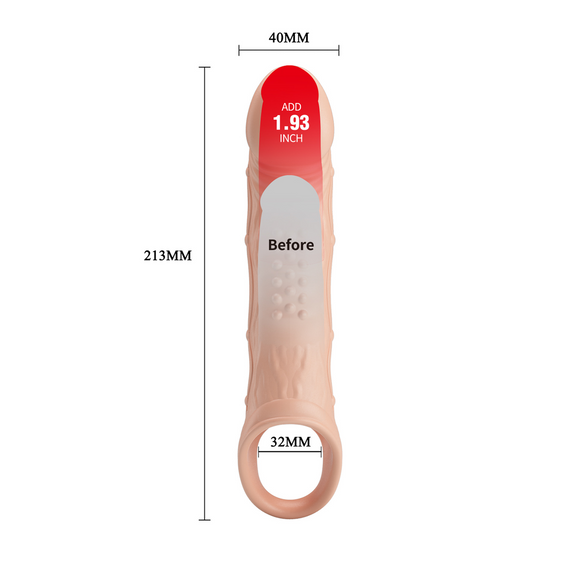 Подовжуюча насадка на пеніс PRETTY LOVE Penis Sleeve BRAD Sex Aura | Зображення 6