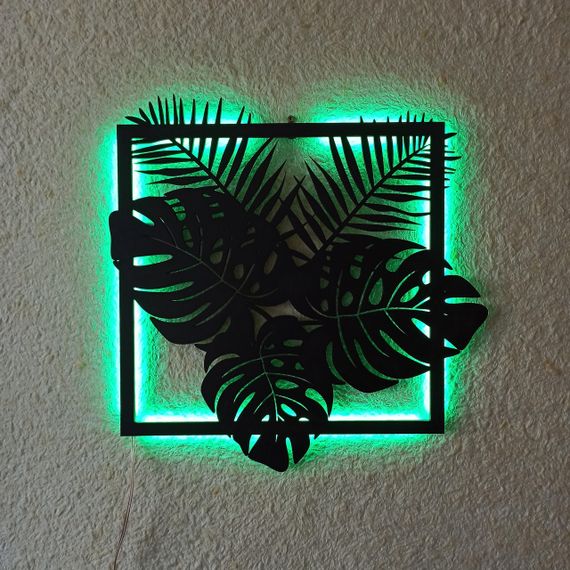 Панно декоративне картина на стіну Фітокартина LED 16 кольорів пульт 400x400 acr-p000019 | Зображення 5