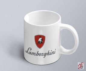 Чашка  з принтом авто логотип Lamborgini  (02010102003)