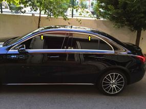 Верхняя окантовка окон (4 шт, нерж) для Mercedes A-сlass W177 2018-2024 гг