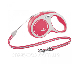 Поводок-рулетка Flexi New Comfort S до 12 кг красный трос 8 м 043028