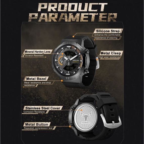 Цифровий Годинник NORTH EDGE HORNET black | Зображення 9