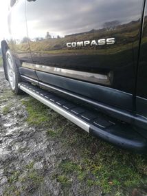 Боковые пороги Duru (2 шт., алюминий) для Jeep Compass 2006-2016 гг