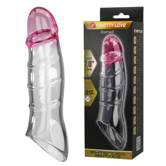 Насадка на член - Pretty Love Damell Penis Sleeve Tranparent Sex Aura