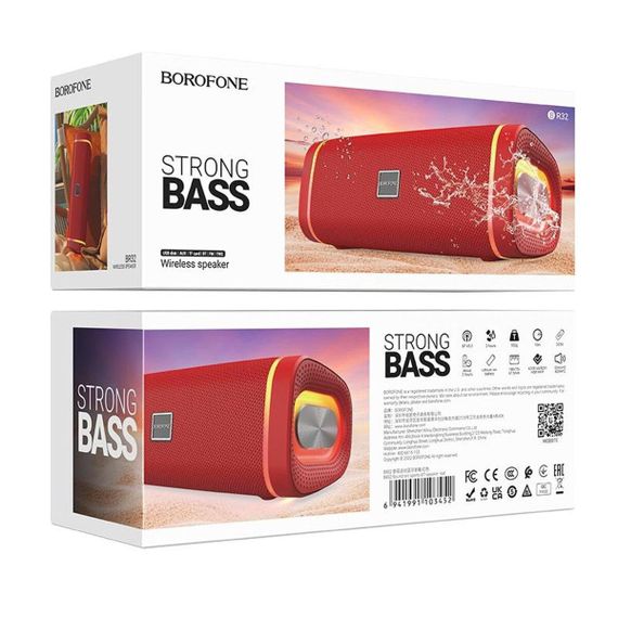 Портативна колонка BOROFONE BR32 Sound arc sports BT speaker Red | Зображення 3