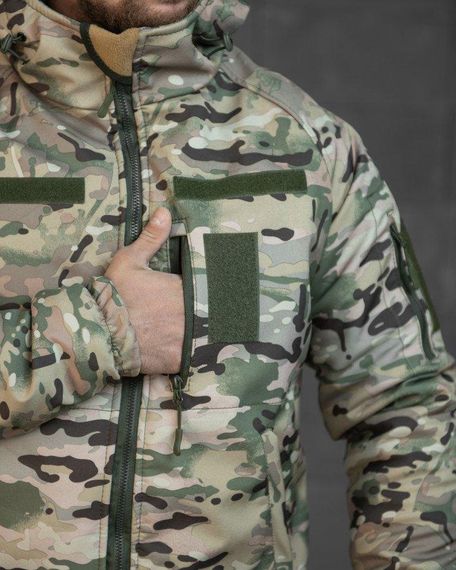 Зимний тактический костюм мультикам утепленный комплект Softshell с мембраной военная форма для зимы | Зображення 4