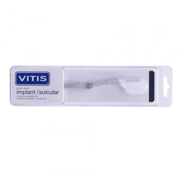 Зубна щітка VITIS IMPLANT SULCULAR, із вузькою маленькою лінійною головкою, прозора (DENTAID)