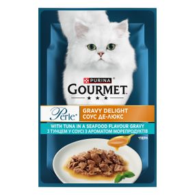 Влажный корм для котов с тунцом Gourmet Perle, 85 гр