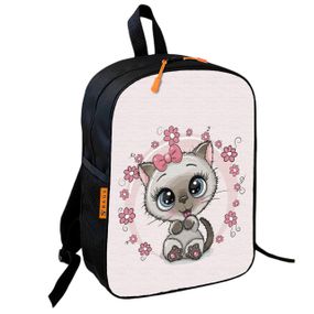 Рюкзак школьный детский 36х27см с котиком,принтом котенка для мальчика/девочки (00679)