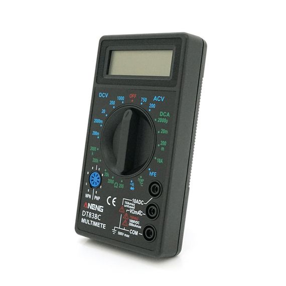 Мультиметр ANENG AN-DT838C, измерение: V, A, R, C, функция hFE | Зображення 1