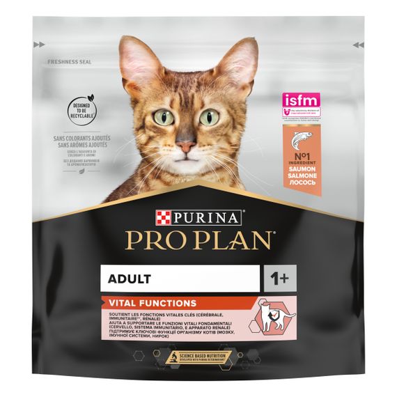 Корм Purina Pro Plan Vital Functions Adult Salmon сухий з лососем для дорослих кішок 400 гр