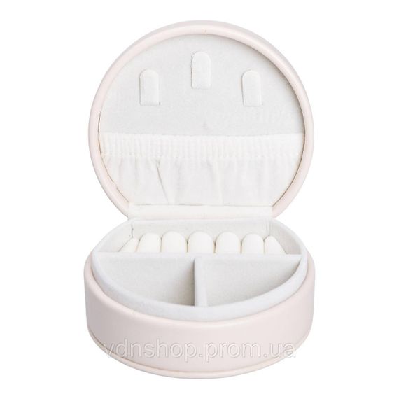 Скринька для прикрас з еко шкіри 10×9×4.5 см ​​органайзер для ювелірних виробів HP-5-31BE | Зображення 1