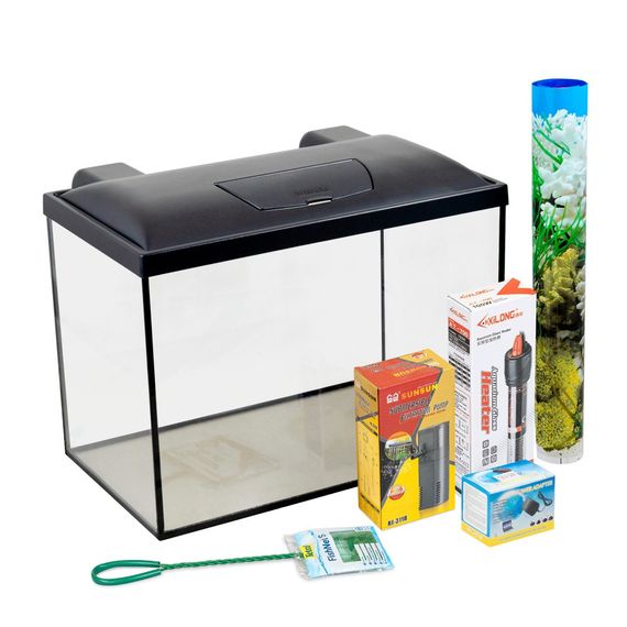 Акваріумний комплект Природа Скалярія Led прямий 50x30x36 см 54 л