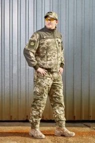 Кофта фліс тактична під гумку піксель ЗСУ 48-50