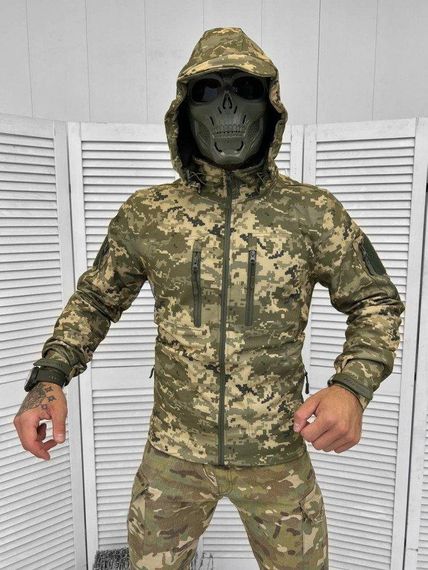 Осенняя тактическая  куртка софтшел Soft-Shell SQUAD пиксель ВТ7898 | Зображення 6