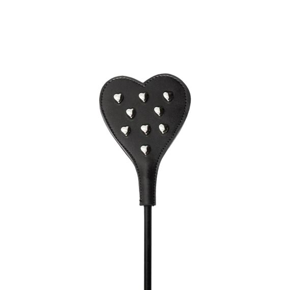 Стек с металлическими винтами Art of Sex - BDSM Heart, экокожа, цвет черный | Зображення 1