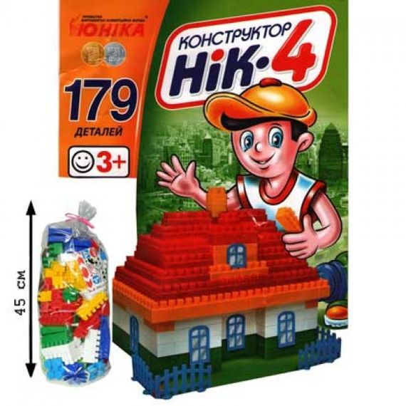 Дитячий конструктор НІК-4 70910, 179 великих деталей | Зображення 1