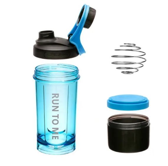 Шейкер спортивний з контейнером Casno 600 мл KXN-1199 з вінчиком Синій (KXN-1199_Blue) | Зображення 4