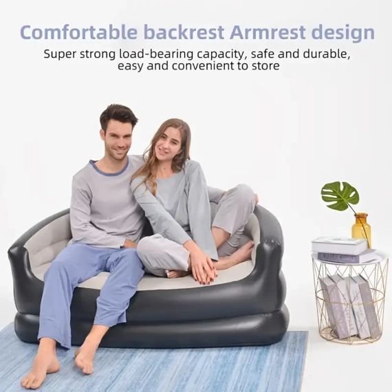 Складной диван для отдыха, Портативная кровать с подлокотниками ПВХ материал XL-1134 | Зображення 4