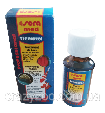 Ліки для риб проти черв'яків Sera Med Professional Tremazol на 375 - 500 л 25 мл 21906 | Зображення 2
