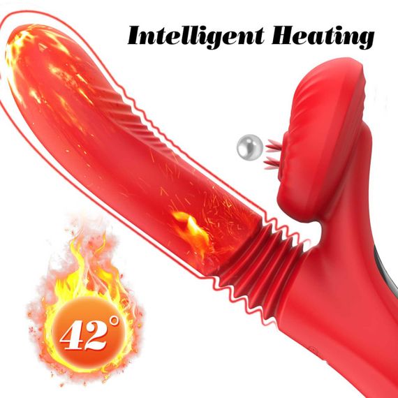 Вибратор для двойной стимуляции Silicone Vibrator 7 Powerful Modes Sex Aura | Зображення 6