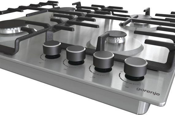 Варильна поверхня Gorenje G642ABX /газова/газконтроль/ електрозапалювання/чавунна решітка/нержавіюча сталь (G642ABX) | Зображення 6
