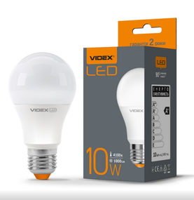 Лампа A60e 10W E27 4100К 220V LED Videx