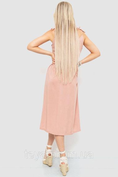 Сарафан повседневный однотонный, цвет пудровый, размер XS-S FA_007440 | Зображення 3