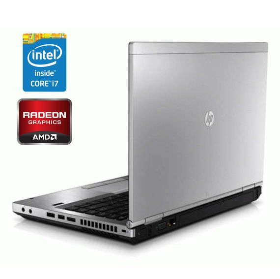 Ноутбук Б-клас HP EliteBook 8560p / 15.6" (1600x900) TN / Intel Core i7-2620M (2 (4) ядра по 2.7 - 3.4 GHz) / 8 GB DDR3 / 500 GB HDD / AMD Radeon HD 6470M, 1 GB DDR3, 64-bit / WebCam / DVD-ROM б/в