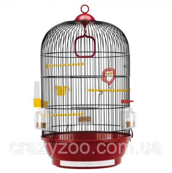 Клетка для канареек и маленьких птиц Ferplast Diva бордовая Ø 40x65 см 51056811