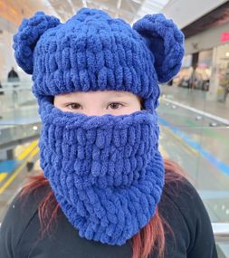 Шапка-балаклава з вушками