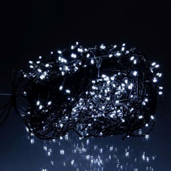 Гирлянда Рождественская фея уличная 100 (м) 1000 LED черный провод Белый CF1000L100MBW | Зображення 1