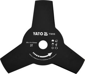 Ниж 3-зубний YATO Польша : Ø= 255 x 25.4 мм до газонокосарок YT-85001, YT-85003 YT-85155