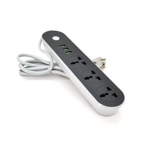 Сетевой фильтр ТВ-Т56.3 розетки + 3 USB, 2м, сечение 3х0.75мм, 2500W, Black, Box