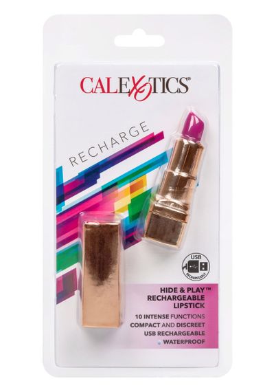 Вибропуля в виде губной помады California Exotic, золотая, оранжевая Sex Aura | Зображення 7
