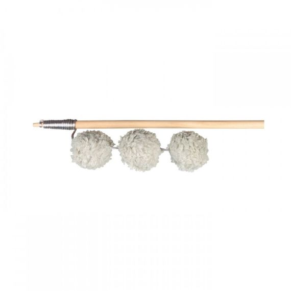 Іграшка Trixie для котів Вудочка з трьома м_ячиками з брязкальцем та котячою м_ятою плюш 35 см