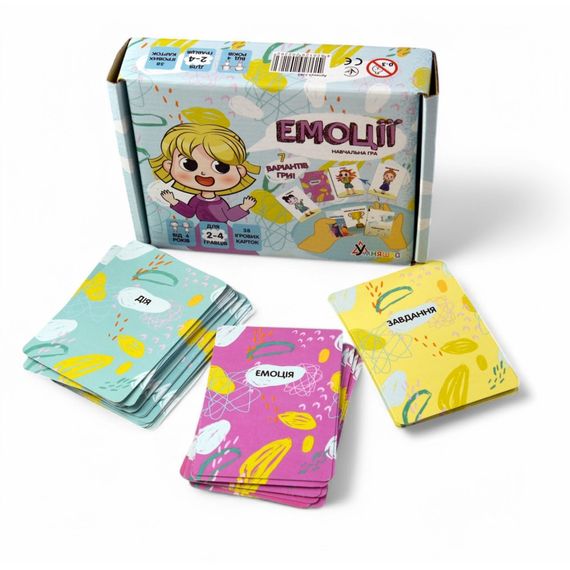 Настольная игра "Эмоции" 2262-UM 37 карточек, 7 вариантов игры | Зображення 1