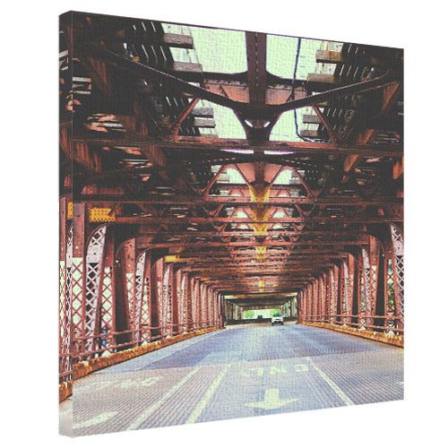 Картина на полотні 65х65 Wells Street Bridge, Chicago (H6565_GOR003)