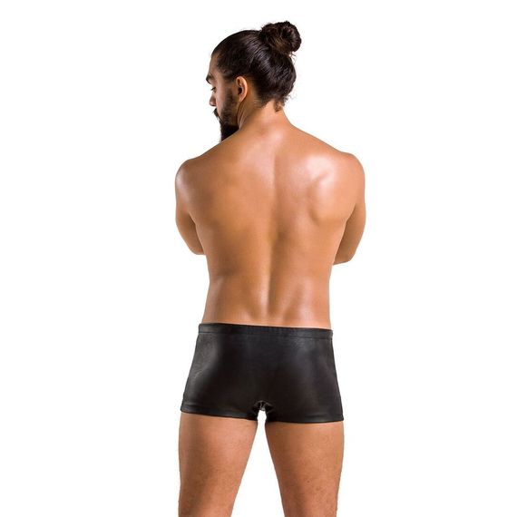 Чоловічі шкіряні боксери із заклепками Passion 048 SHORT DAVID XXL/XXXL Black | Зображення 3