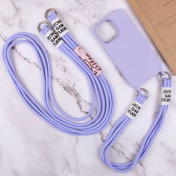 Чохол TPU two straps California для Apple iPhone 13 Pro Max (6.7") Силікон, Бузковий | Зображення 5