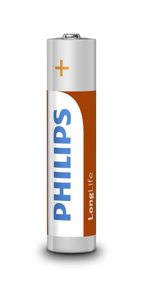 Philips Батарейка LongLife Zinc Carbon вугільно-цинкова AAA блістер, 4 шт (R03L4B/10) | Зображення 1